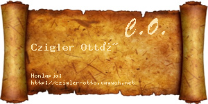 Czigler Ottó névjegykártya